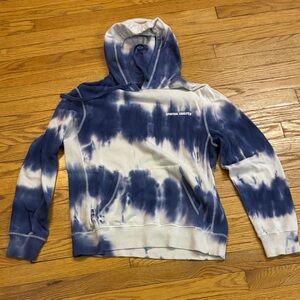 Spiritual Gangster Navy and White Tie-Dye Hoodie